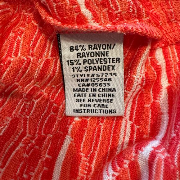 Habitat Size Medium Melon and White Striped Pullover Shirt - Picture 9 of 10